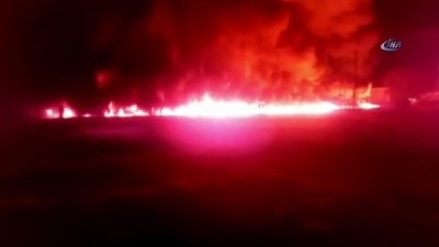 Rusya'da Petrol Boru Hattında Yangın