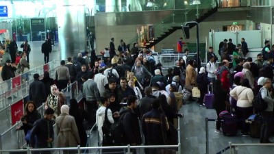 Atatürk Havalimanı'nda Yarıyıl Tatili Yoğunluğu
