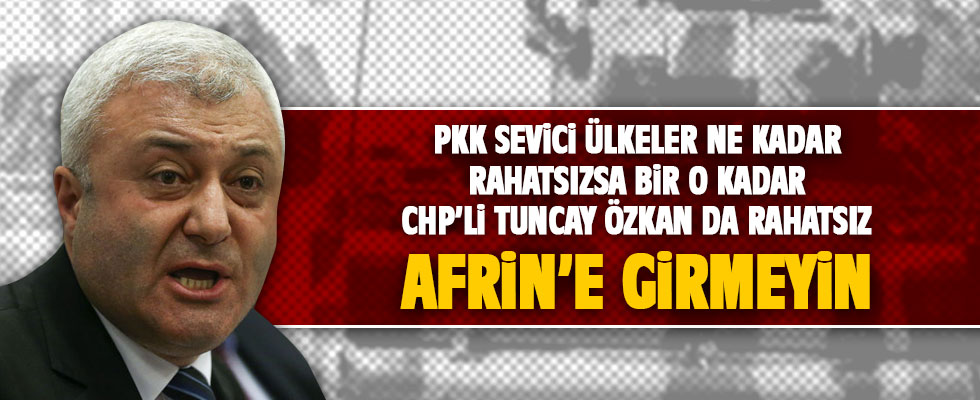Tuncay Özkan da Afrin operasyonundan rahatsız!