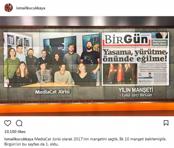 İsmail Küçükkaya seçtikleri manşeti paylaştı