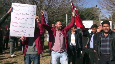 Suriye Sınırında PYD/PKK Protestosu