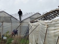 YARDIM TALEBİ - Alanya'da Oluşan Hortum Seralara Zarar Verdi