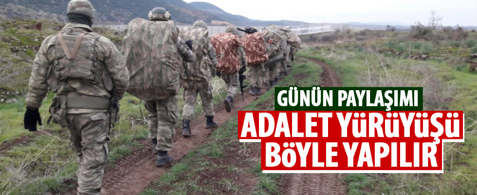 'Adalet yürüyüşü böyle yapılır'