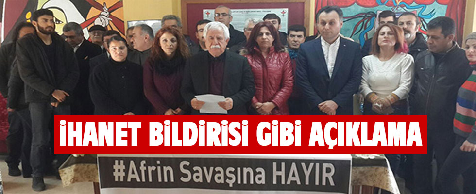 Terör seviciler iş başında: İhanet bildirisi gibi açıklama