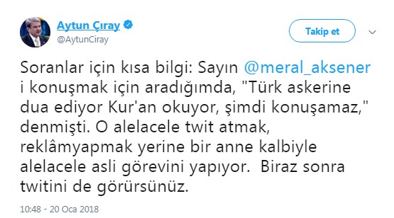 Aytun Çıray'dan reklam kokan hareketler