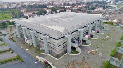 Abdi İpekçi Spor Salonu Yıkım Çalışması Havadan Görüntülendi