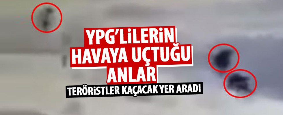 Afrin'de teröristlerin vurulma anı