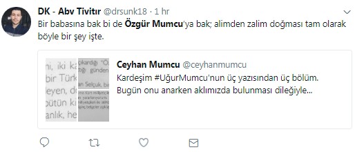 Uğur Mumcu'nun oğlu Özgür Mumcu'ya büyük tepki