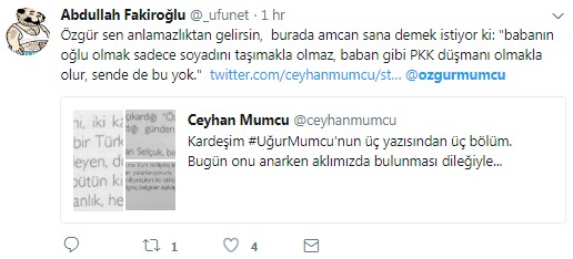 Uğur Mumcu'nun oğlu Özgür Mumcu'ya büyük tepki