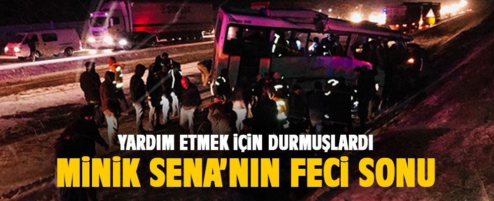 Küçük kızın feci sonu... Kaza yapanlara yardım etmek için durmuşlardı
