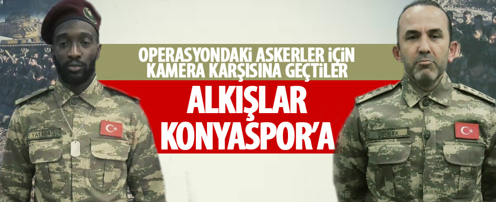 Konyaspor'dan asker kıyafetli dua