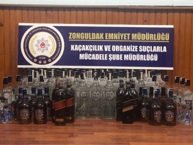 Zonguldak'ta Kaçak İçki Operasyonu; 2 Gözaltı