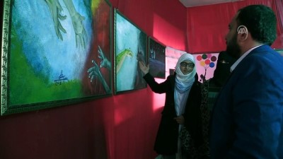 Suriyeli Ressamlar Azez'de Sergi Açtı