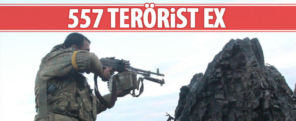 TSK: 557 terörist öldürüldü