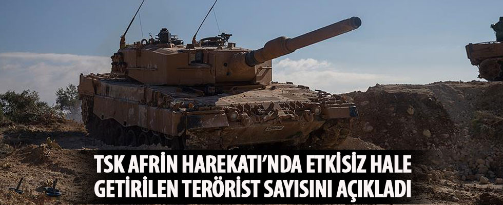 TSK: 597 terörist etkisiz hale getirildi