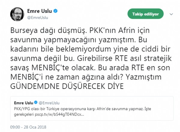 FETÖ'cü Emre Uslu'nun Menbiç endişesi
