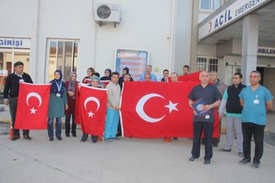 BASK'tan Türk Bayraklarıyla Zeytin Dalı Harekatı'na Destek