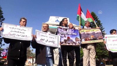 Gazze'de 'Kudüs'e Destek Yürüyüşü'