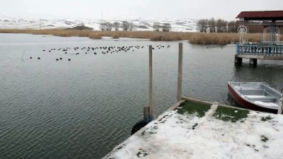 Sivas'ta Soğuk Hava Gölü Dondurdu