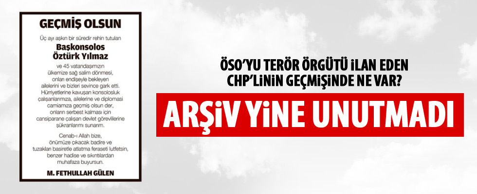 FETO'dan Öztürk Yılmaz'a geçmiş olsun ilanı