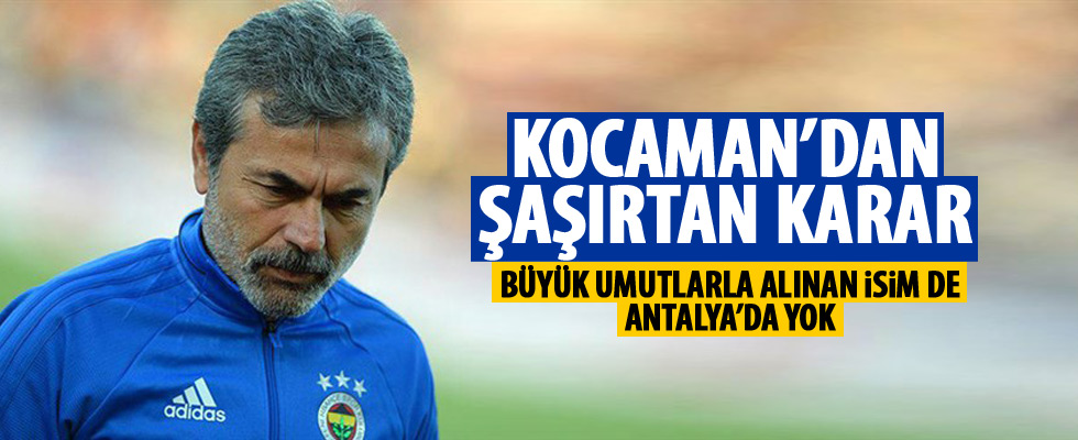 Fenerbahçe'de iki isim kadro dışı