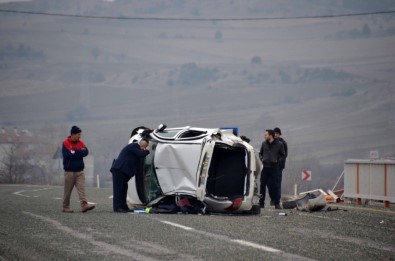 Kastamonu'da Takla Atan Otomobilin Sürücüsü Yaralandı