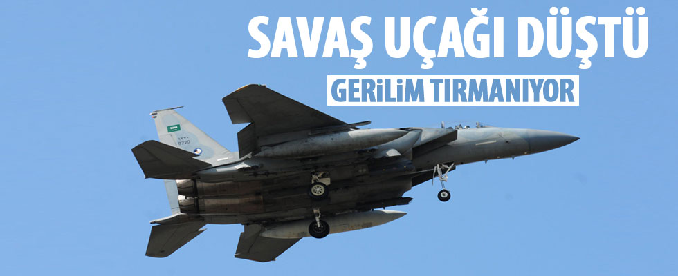 Yemen'de Suudi uçağı düştü