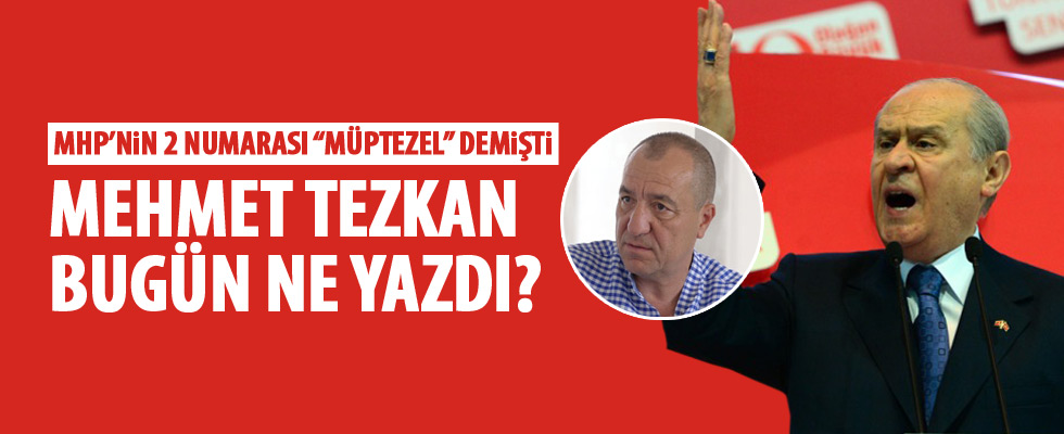 Mehmet Tezkan'dan bir MHP çıkışı daha