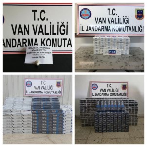 Van'da 15 Bin 910 Paket Kaçak Sigara İle 60 Gram Eroin Ele Geçirdi