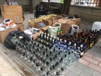 İÇKİ ŞİŞESİ - Piyasa Değeri 30 Bin Lira Olan Sahte İçki Ele Geçirildi
