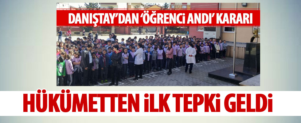 Danistay'ın kararına ilk tepki