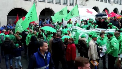 Belçika'da Emeklilik Hakları Protestosu