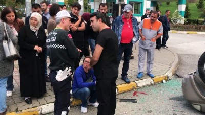 Karabük'te Trafik Kazası Güvenlik Kamerasına Yansıdı
