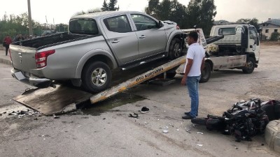 Muğla'da Kamyonetle Motosiklet Çarpıştı Açıklaması 2 Yaralı
