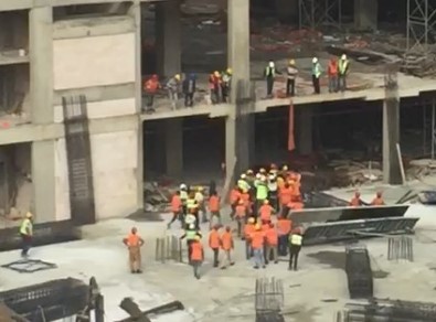 Rize'de AVM İnşaatında Kalıp İşçileri İle Demir İşçileri Kavga Etti Açıklaması 7 Yaralı