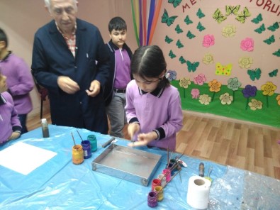 Şuhut'ta Öğrenciler Ebru Sanatı İle Tanıştı