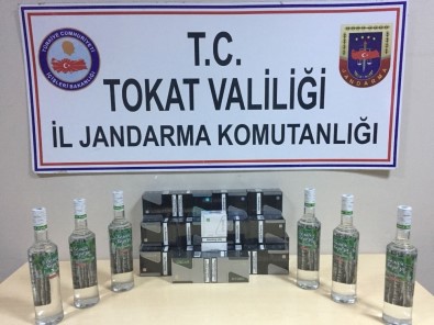 Tokat'ta Kaçak Rakı İle Sigara Operasyonu