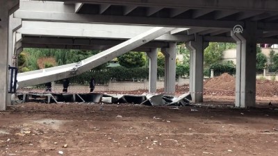 AVM İnşaatında Beton Blok Düştü Açıklaması 2 Yaralı