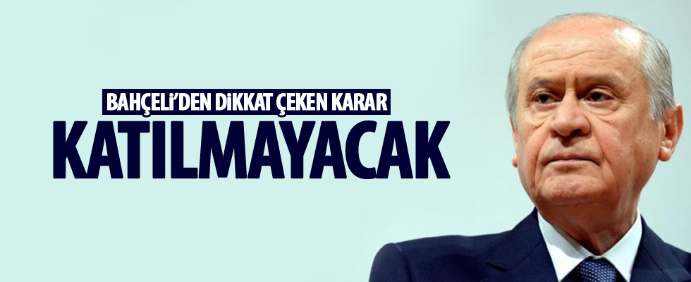 Bahçeli resepsiyona katılmayacak