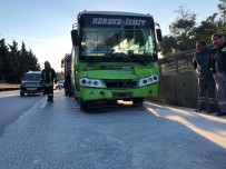 D100 KARAYOLU - Halk Otobüsü Tankere Çarptı Açıklaması 3 Yaralı