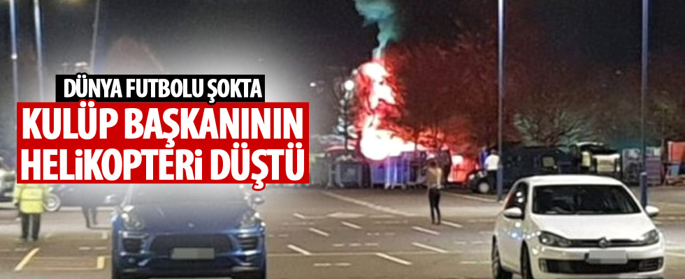 Kulüp başkanının helikopteri düştü