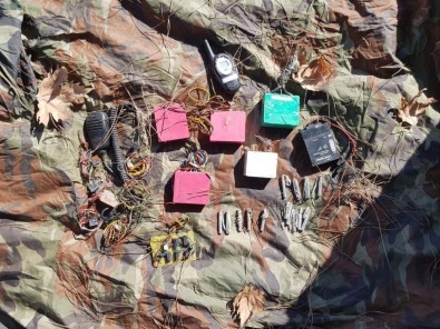 Amanos Dağları'nda BTÖ'ye Ait Bomba Yapımında Kullanılan Malzemeler Ele Geçirildi