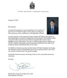 KANADA - Kanada Başbakanı Trudeau, Cumhuriyet Bayramını Kutladı