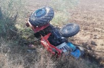 Traktör Şarampole Devrildi Açıklaması 1 Yaralı