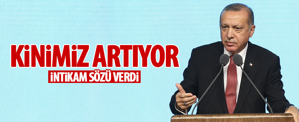 Cumhurbaşkanı Erdoğan: Kinimiz artıyor