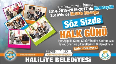 Haliliye'de Halk Günü Yarın