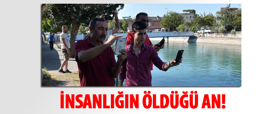 Kanaldaki cesedi görüntüleyip sosyal medyada paylaştılar