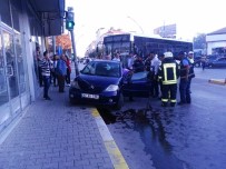 Karaman'da Yan Yatan Otomobilin Sürücüsü Yaralandı