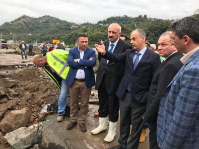 Trabzon'un Araklı İlçesinde Selden Sonra Hasar Tespit Çalışmaları Başladı