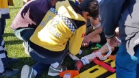 BAŞAKPıNAR - Ayağı Kırılan Genç Futbolcu Gözyaşlarına Boğuldu